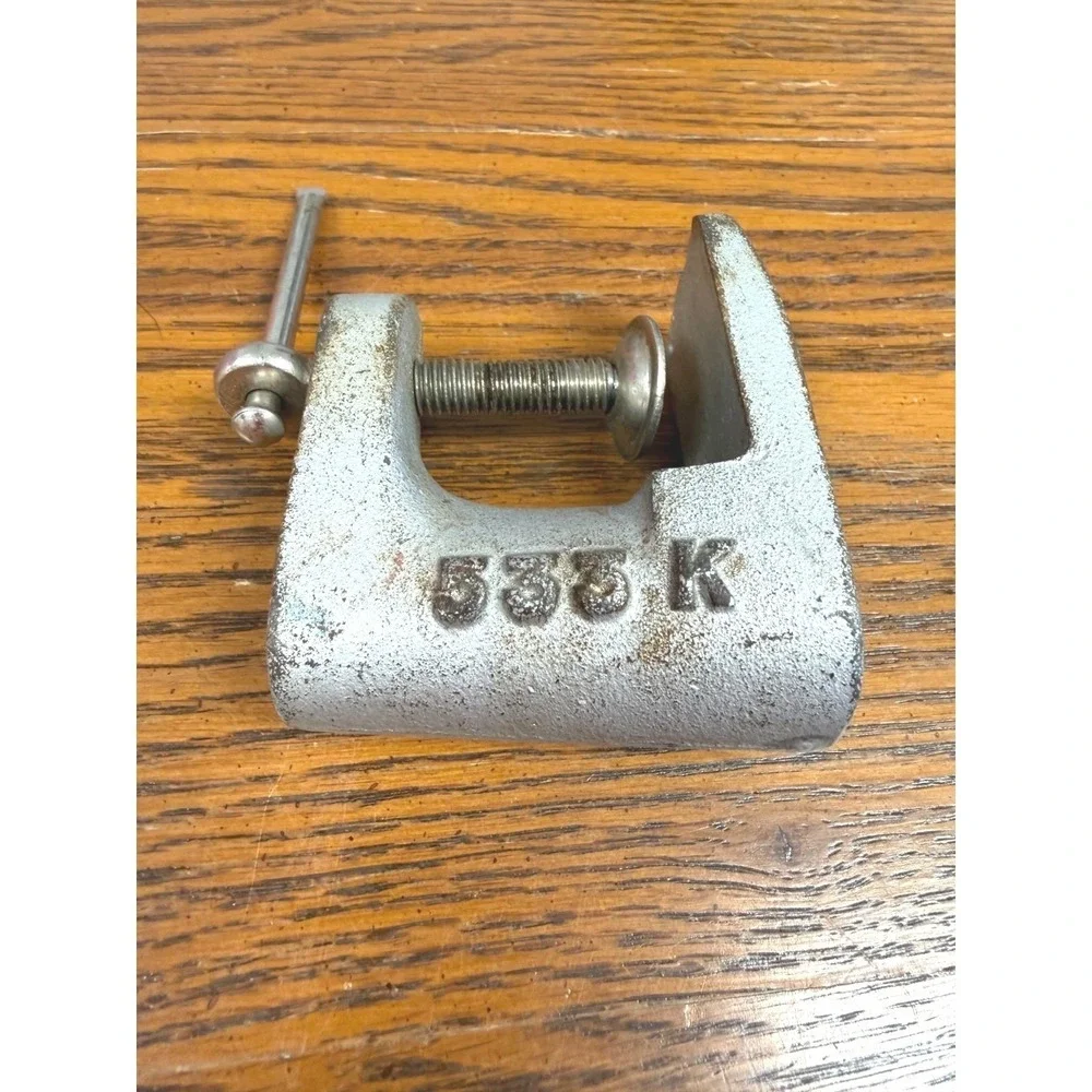 Vintage Stern 535 K Iron C-Clamp Mount Made in Western Germany Silver Metal Tool